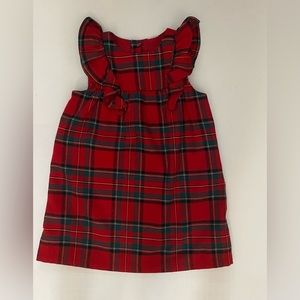 H&M Toddler Baby Girl Plaid Holiday Ruffled Dress